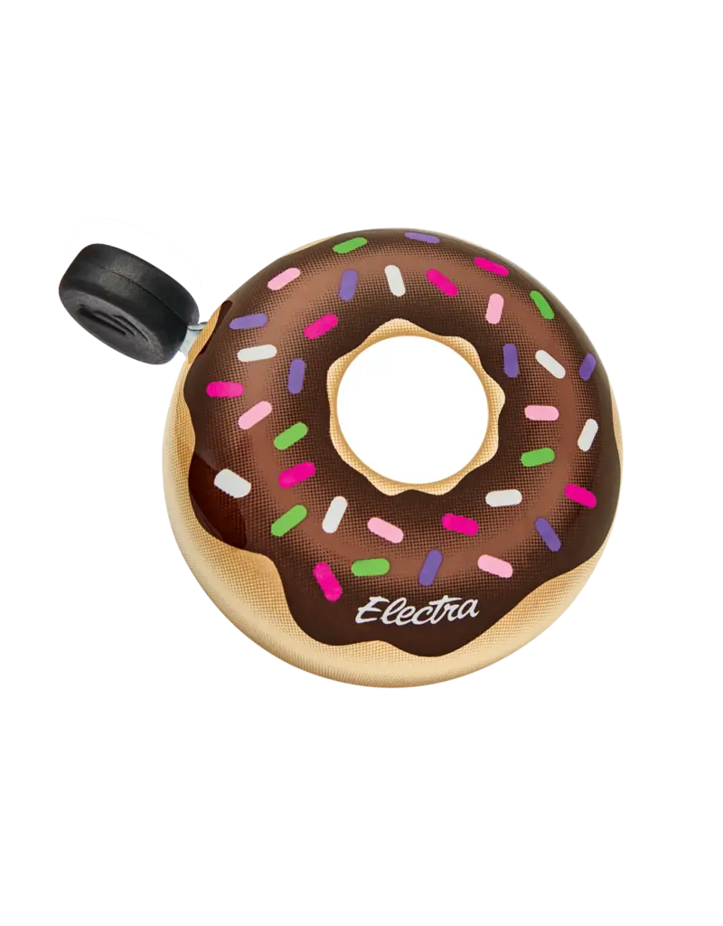 Electra bicycle bell with colorful donut graphic design