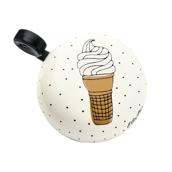 Electra bicycle bell with colorful ice cream cone graphic design
