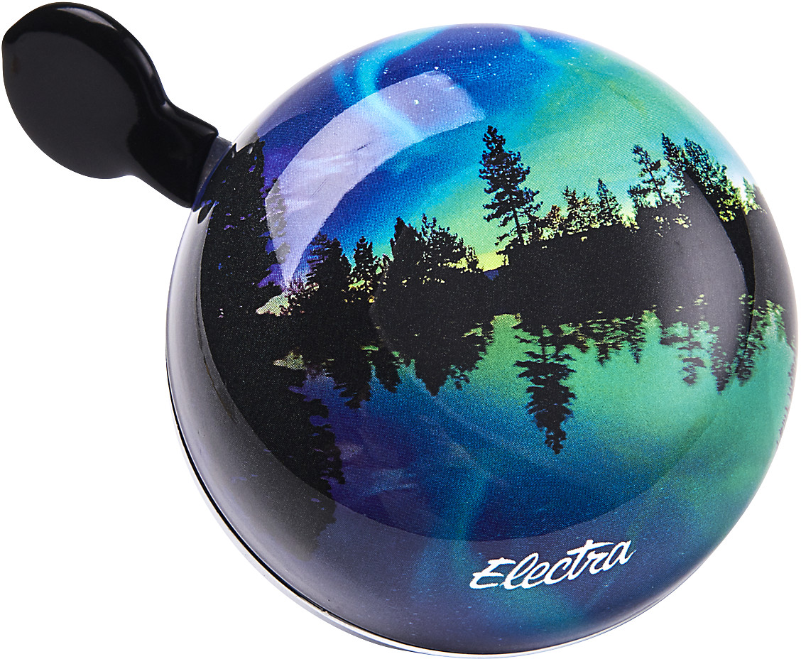 Electra bicycle bell with northern lights aurora graphic design