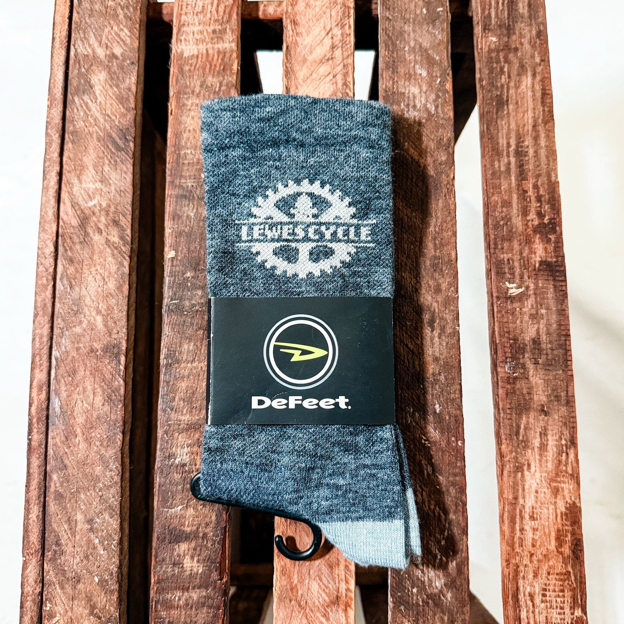 Lewes Cycle Sports custom branded DeFeet cycling socks