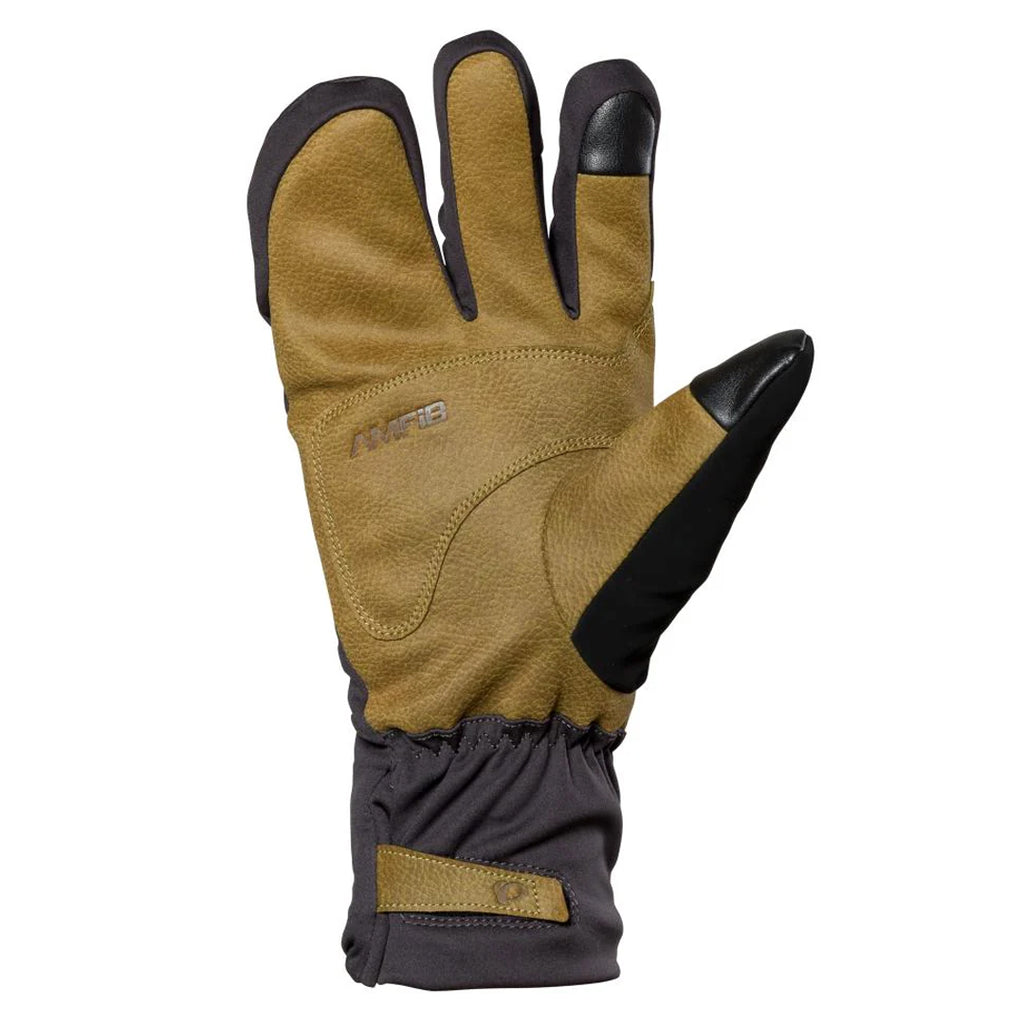 Pearl Izumi AmFIB Lobster Evo gloves in Phantom Olive on white background