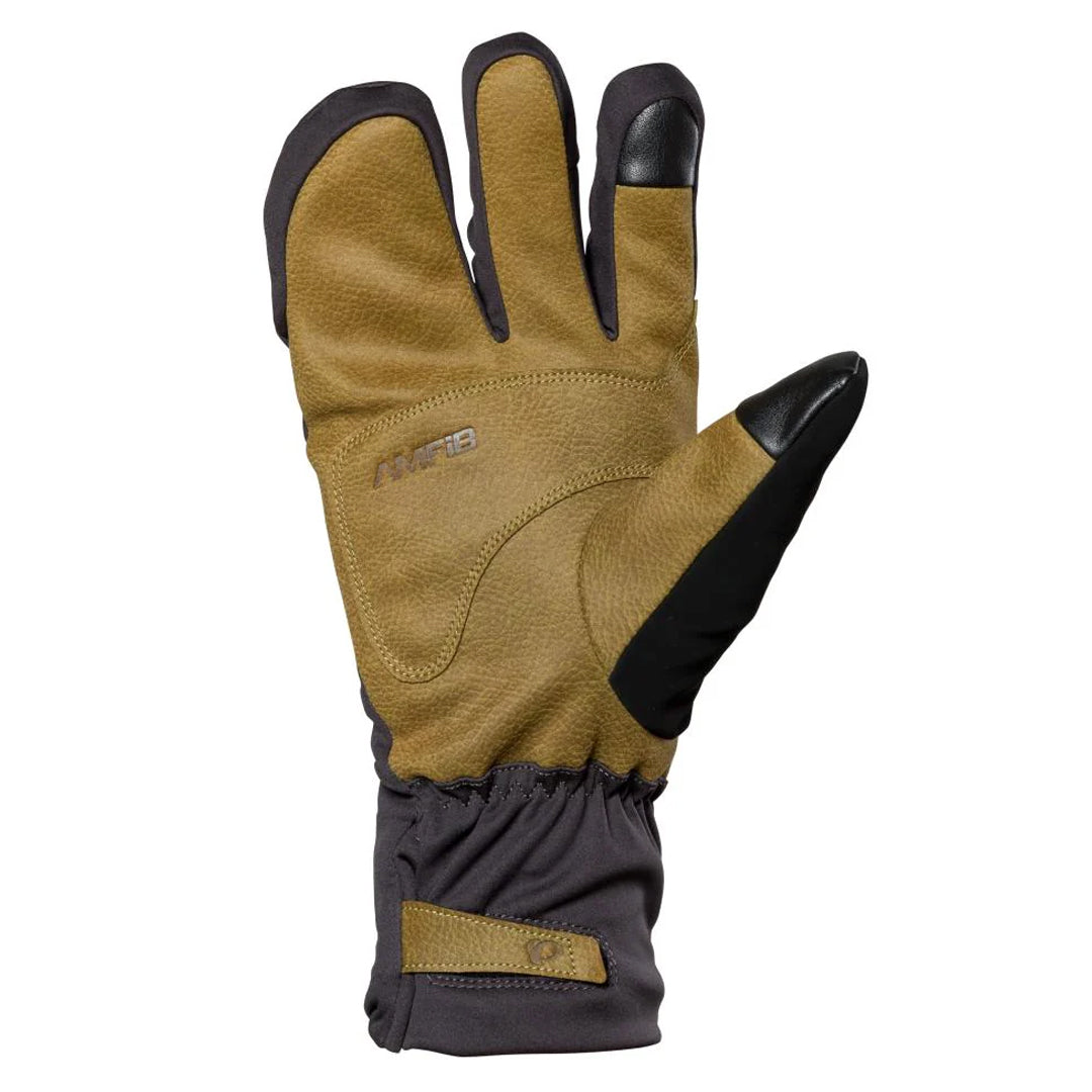 Pearl Izumi AmFIB Lobster Evo gloves in Phantom Olive on white background