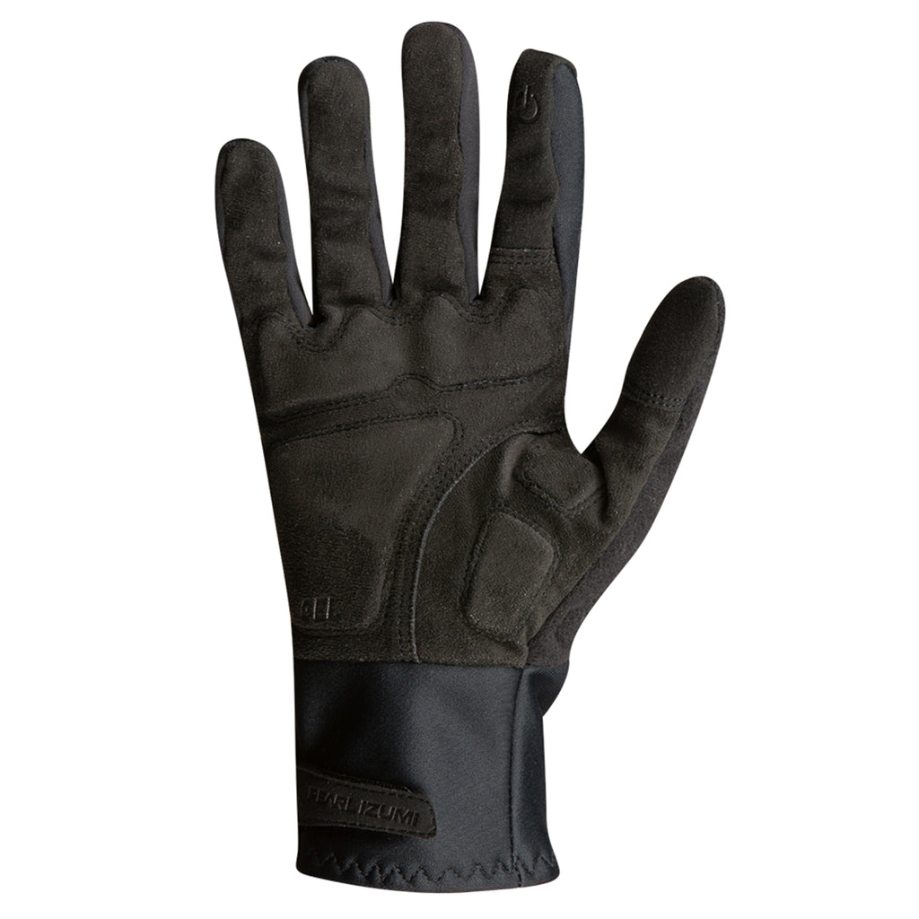 Pearl Izumi Cyclone Gel gloves palm view showing AX Suede and gel padding