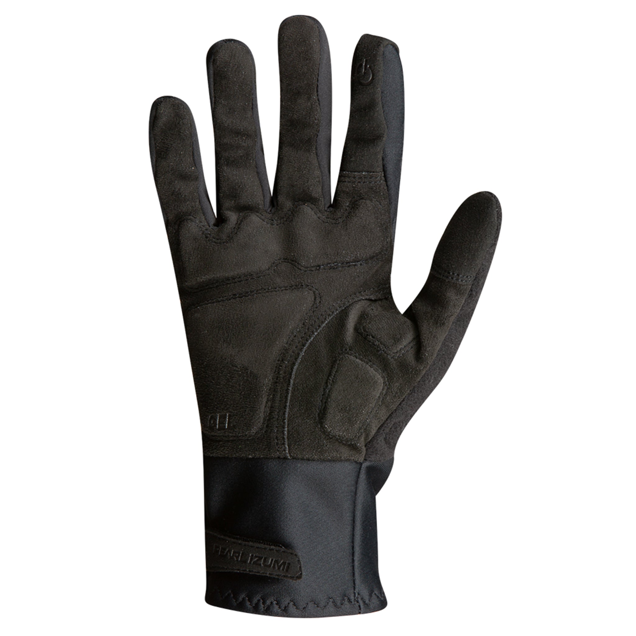 Pearl Izumi Cyclone Gel gloves palm view showing AX Suede and gel padding