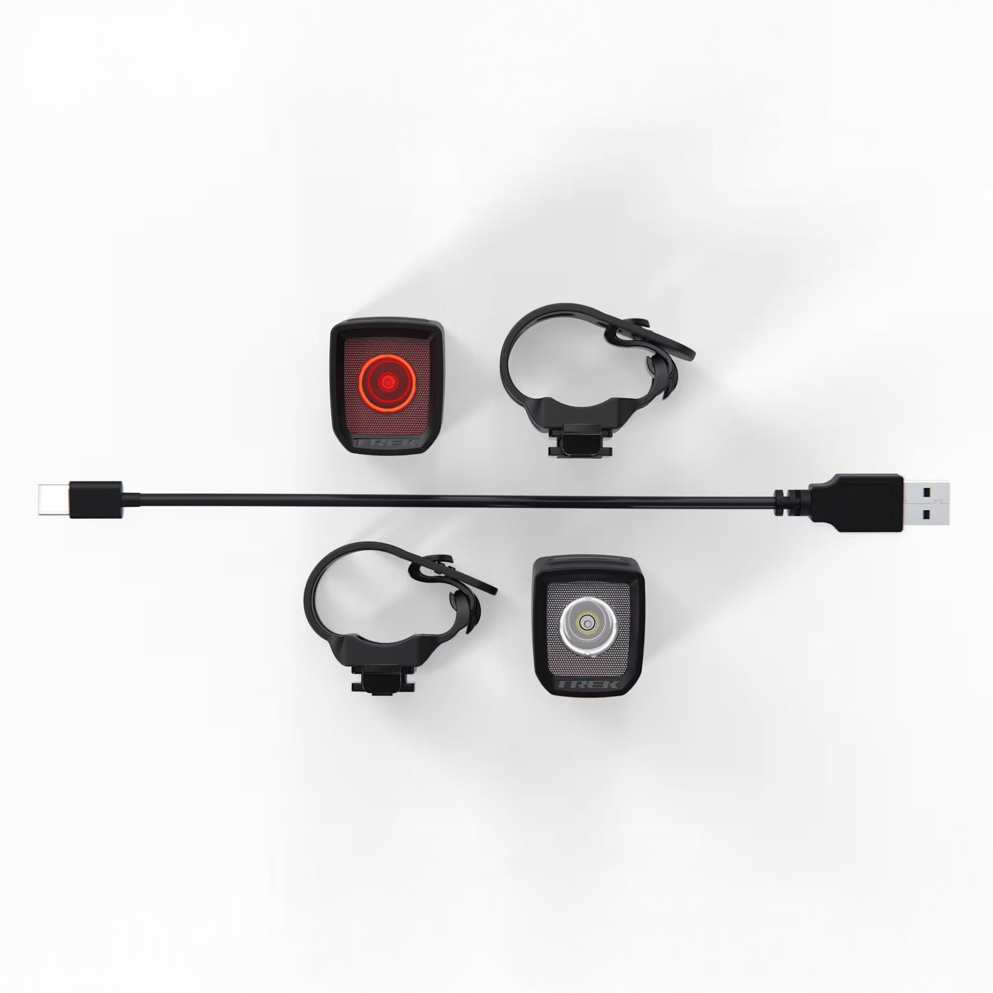 Trek Ion 100 R Flare R City light set with quick connect mounts and USB-C cable